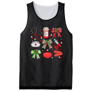 Christmas Xmas Coquette Bow Rn Cna Icu Scurb Nurse Doctor Mesh Reversible Basketball Jersey Tank