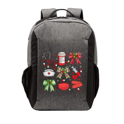 Christmas Xmas Coquette Bow Rn Cna Icu Scurb Nurse Doctor Vector Backpack