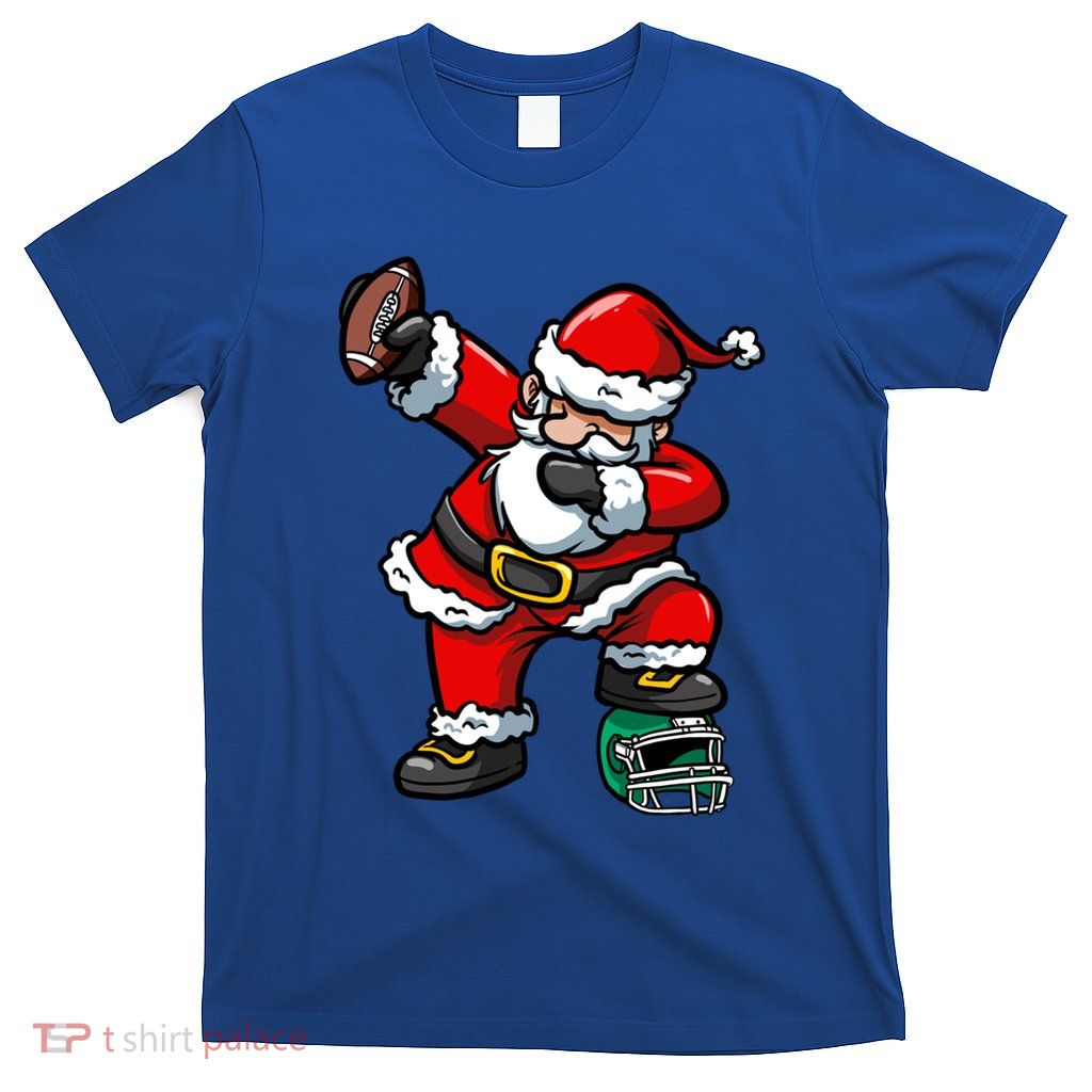Christmas Xmas Dabbing Santa Claus Football Gift T-Shirt