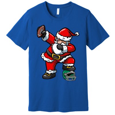 Christmas Xmas Dabbing Santa Claus Football Gift Premium T-Shirt