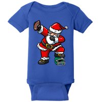 Christmas Xmas Dabbing Santa Claus Football Gift Baby Bodysuit