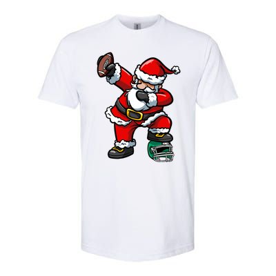 Christmas Xmas Dabbing Santa Claus Football Gift Softstyle® CVC T-Shirt