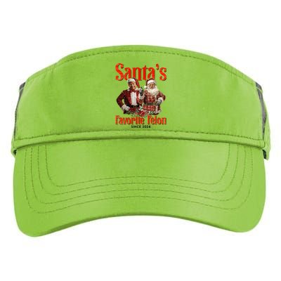 Christmas Xmas Funny Trump SantaS Favorite Felon Since 2024 Adult Drive Performance Visor