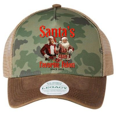 Christmas Xmas Funny Trump SantaS Favorite Felon Since 2024 Legacy Tie Dye Trucker Hat