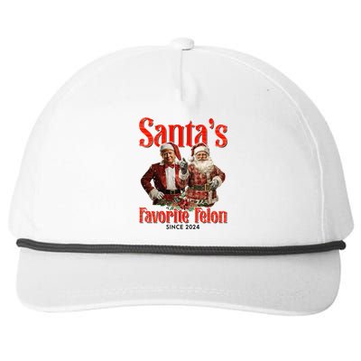 Christmas Xmas Funny Trump SantaS Favorite Felon Since 2024 Snapback Five-Panel Rope Hat