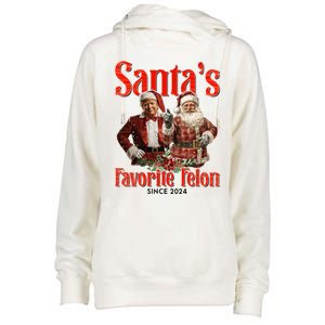 Christmas Xmas Funny Trump SantaS Favorite Felon Since 2024 Womens Funnel Neck Pullover Hood