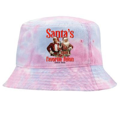 Christmas Xmas Funny Trump SantaS Favorite Felon Since 2024 Tie-Dyed Bucket Hat