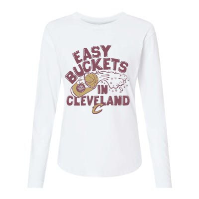 Cavs X Great Lakes Brewing Easy Buckets Womens Cotton Relaxed Long Sleeve T-Shirt