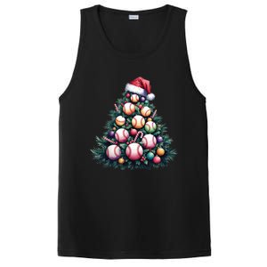 Christmas Xmas Holiday Tree Baseball Lover Funny PosiCharge Competitor Tank