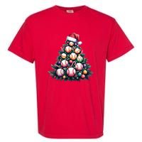 Christmas Xmas Holiday Tree Baseball Lover Funny Garment-Dyed Heavyweight T-Shirt