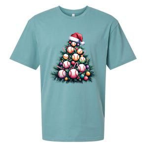 Christmas Xmas Holiday Tree Baseball Lover Funny Sueded Cloud Jersey T-Shirt