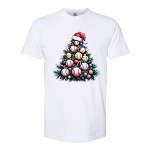 Christmas Xmas Holiday Tree Baseball Lover Funny Softstyle CVC T-Shirt