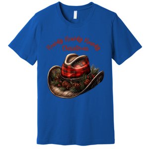 Christmas Xmas Howdy Howdy Howdy Christmas Cow Boots Funny Gift Premium T-Shirt