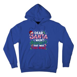 Christmas Xmas Holiday I WasnT Naughty Dear Santa Fake News Funny Gift Hoodie