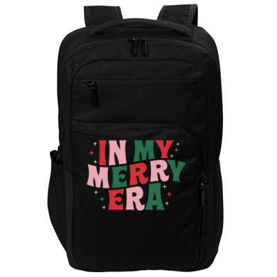 Cute Xmas In My Merry Era Funny Retro Christmas Holiday Gift Impact Tech Backpack