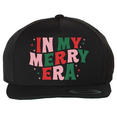 Cute Xmas In My Merry Era Funny Retro Christmas Holiday Gift Wool Snapback Cap