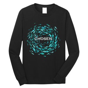 Chosen X Jesus Miracle Of The Fish In Bible Long Sleeve Shirt