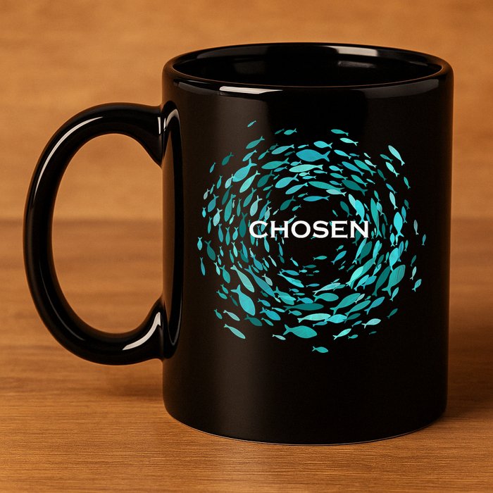 Chosen X Jesus Miracle Of The Fish In Bible 11oz C Handle Ceramic Mug