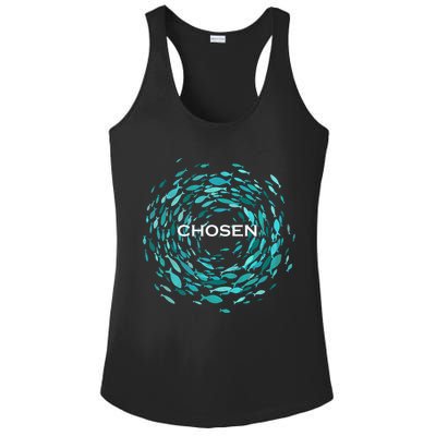 Chosen X Jesus Miracle Of The Fish In Bible Ladies PosiCharge Competitor Racerback Tank