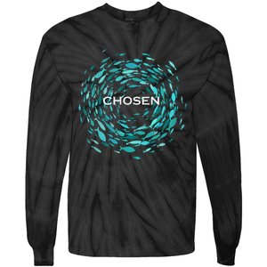 Chosen X Jesus Miracle Of The Fish In Bible Tie-Dye Long Sleeve Shirt