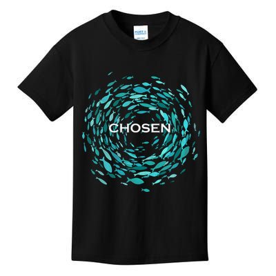 Chosen X Jesus Miracle Of The Fish In Bible Kids T-Shirt