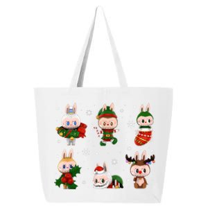 Cute Xmas Labubu Lover Labubu The Monsters Christmas Santa 25L Jumbo Tote