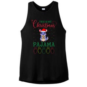 Chinchilla Xmas Light Funny This Is My Christmas Pajama Great Gift Ladies PosiCharge Tri-Blend Wicking Tank