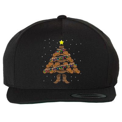 Cowboys Xmas Lighting Funny Cowboy Christmas Tree Wool Snapback Cap