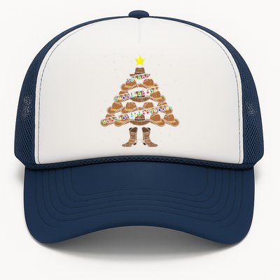 Cowboys Xmas Lighting Funny Cowboy Christmas Tree Trucker Hat