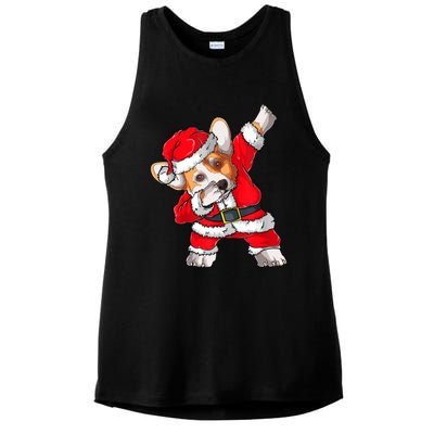 Corgi Xmas Lights Sweater Santa Corgi Dog Christmas Gift Ladies PosiCharge Tri-Blend Wicking Tank