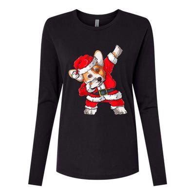 Corgi Xmas Lights Sweater Santa Corgi Dog Christmas Gift Womens Cotton Relaxed Long Sleeve T-Shirt