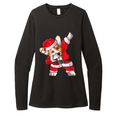 Corgi Xmas Lights Sweater Santa Corgi Dog Christmas Gift Womens CVC Long Sleeve Shirt