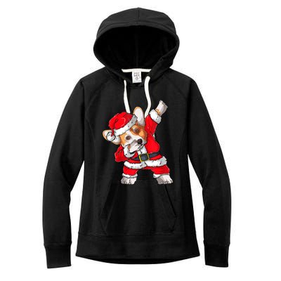 Corgi Xmas Lights Sweater Santa Corgi Dog Christmas Gift Women's Fleece Hoodie