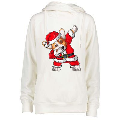 Corgi Xmas Lights Sweater Santa Corgi Dog Christmas Gift Womens Funnel Neck Pullover Hood