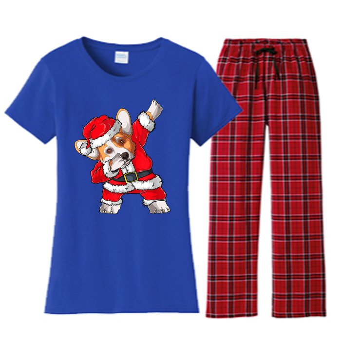 Corgi Xmas Lights Sweater Santa Corgi Dog Christmas Gift Women's Flannel Pajama Set