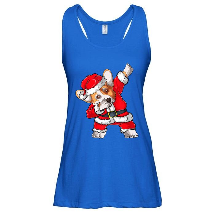 Corgi Xmas Lights Sweater Santa Corgi Dog Christmas Gift Ladies Essential Flowy Tank