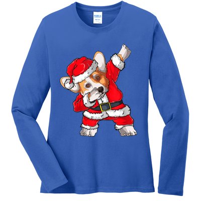 Corgi Xmas Lights Sweater Santa Corgi Dog Christmas Gift Ladies Long Sleeve Shirt