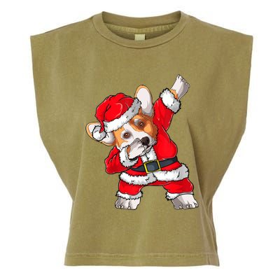 Corgi Xmas Lights Sweater Santa Corgi Dog Christmas Gift Garment-Dyed Women's Muscle Tee