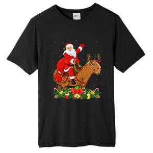 Capybara Xmas Matching Funny Santa Riding Capybara Christmas Tall Fusion ChromaSoft Performance T-Shirt