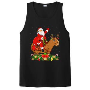 Capybara Xmas Matching Funny Santa Riding Capybara Christmas PosiCharge Competitor Tank