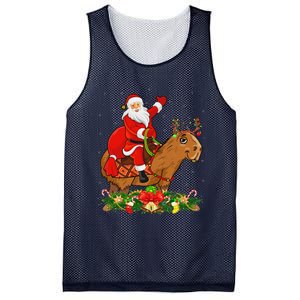 Capybara Xmas Matching Funny Santa Riding Capybara Christmas Mesh Reversible Basketball Jersey Tank