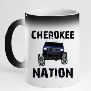 Cherokee Xj Nation Offroad 11oz Black Color Changing Mug