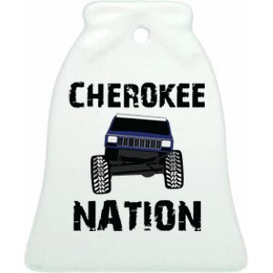 Cherokee Xj Nation Offroad Ceramic Bell Ornament