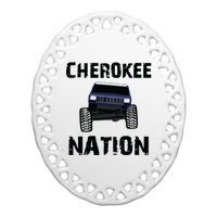 Cherokee Xj Nation Offroad Ceramic Oval Ornament