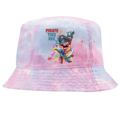 Cute Xmas Pirate Christmas Dinosaur Tree Rex Pajamas Meaningful Gift Tie-Dyed Bucket Hat