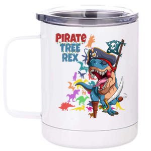 Cute Xmas Pirate Christmas Dinosaur Tree Rex Pajamas Meaningful Gift 12 oz Stainless Steel Tumbler Cup