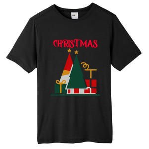 Christmas Xmas Pic Tree Presents Gifts Tall Fusion ChromaSoft Performance T-Shirt