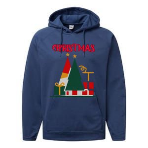 Christmas Xmas Pic Tree Presents Gifts Performance Fleece Hoodie