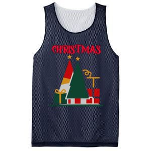 Christmas Xmas Pic Tree Presents Gifts Mesh Reversible Basketball Jersey Tank