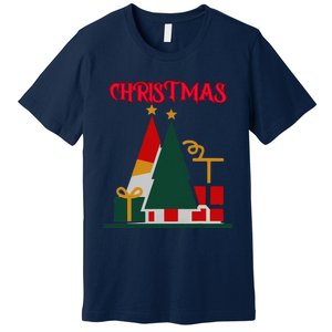 Christmas Xmas Pic Tree Presents Gifts Premium T-Shirt